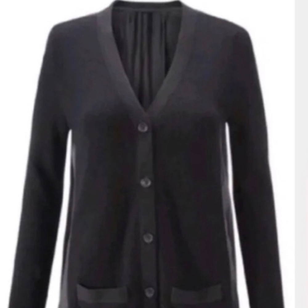 Cabi black knit windbreaker cardigan